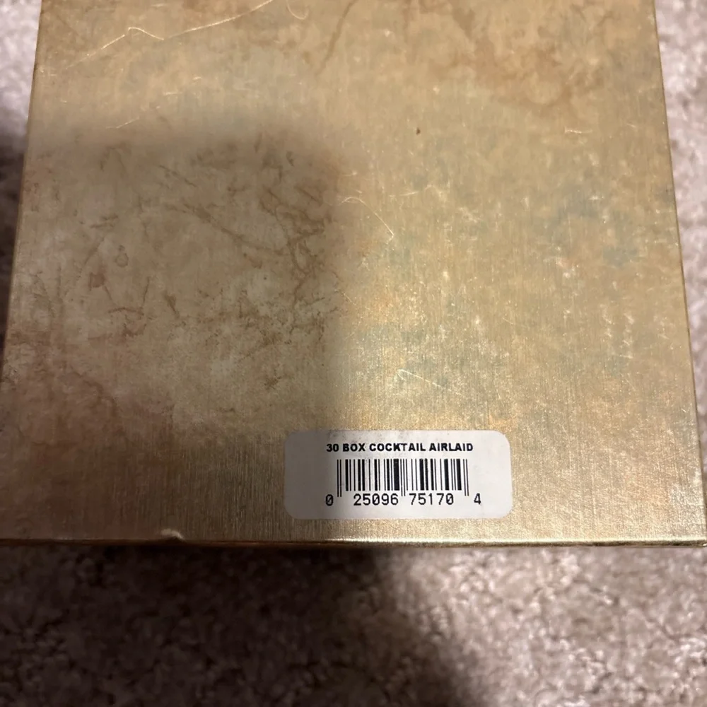 Caspari Box Of 30 Airlaid Initial Fancy W Cocktail Napkins